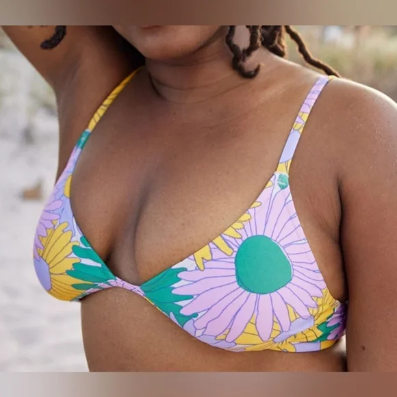 🐠AERIE TRIANGLE BIKINI TOP SIZE S - Picture 1 of 8